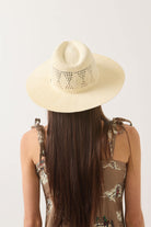 Women's Sophia Knit Packable Hat in the color Natural - Women's Back View