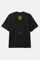 Men's Secure S/S Standard T-Shirt in the color Black Worn Wash - Back Style View