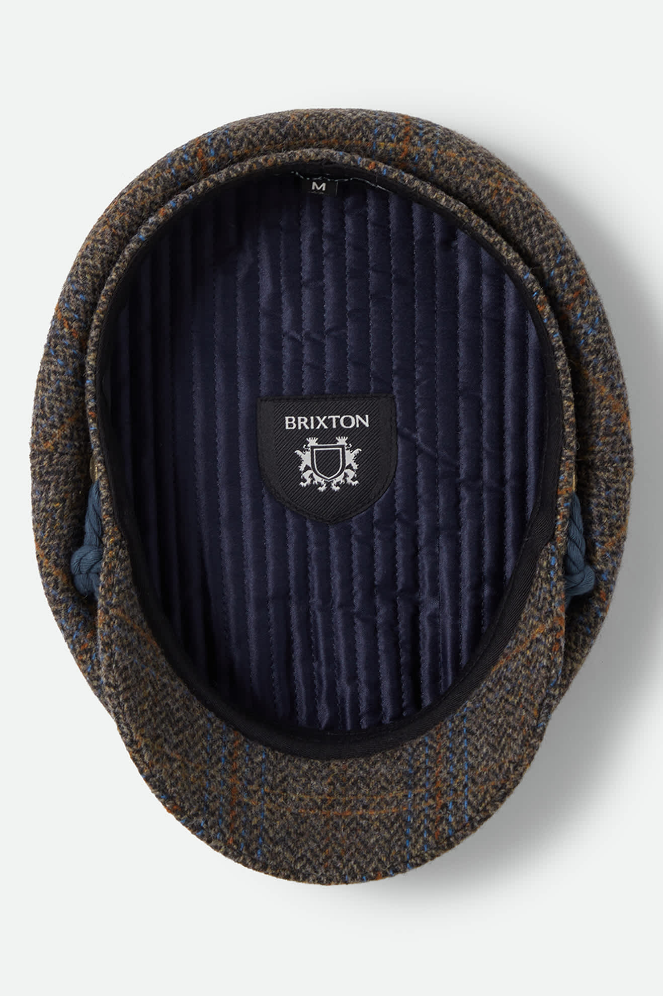 Unisex Fiddler Fisherman Cap in the color Slate Blue/Sepia/Orange - Additional Laydown image