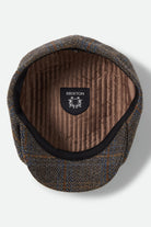 Unisex Brood Newsboy Cap in the color Slate Blue/Sepia/Orange - Additional Laydown image
