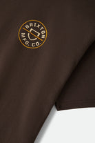 Men's Crest II Standard T-Shirt in the color Java - Additional Laydown image