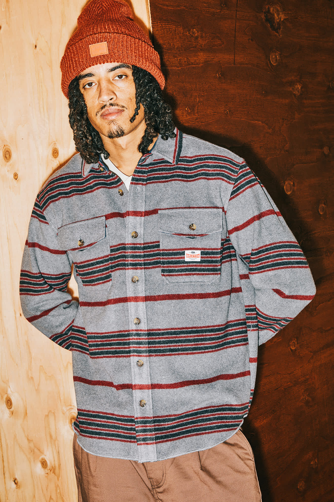Men's Altered Threads Overshirt in the color Multi Blanket Stripe - Men's Lifestyle image