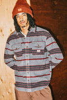 Men's Altered Threads Overshirt in the color Multi Blanket Stripe - Men's Lifestyle image