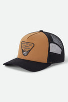 Unisex Blighton Trucker Hat in the color Dusted Ochre/Black - Front Product View
