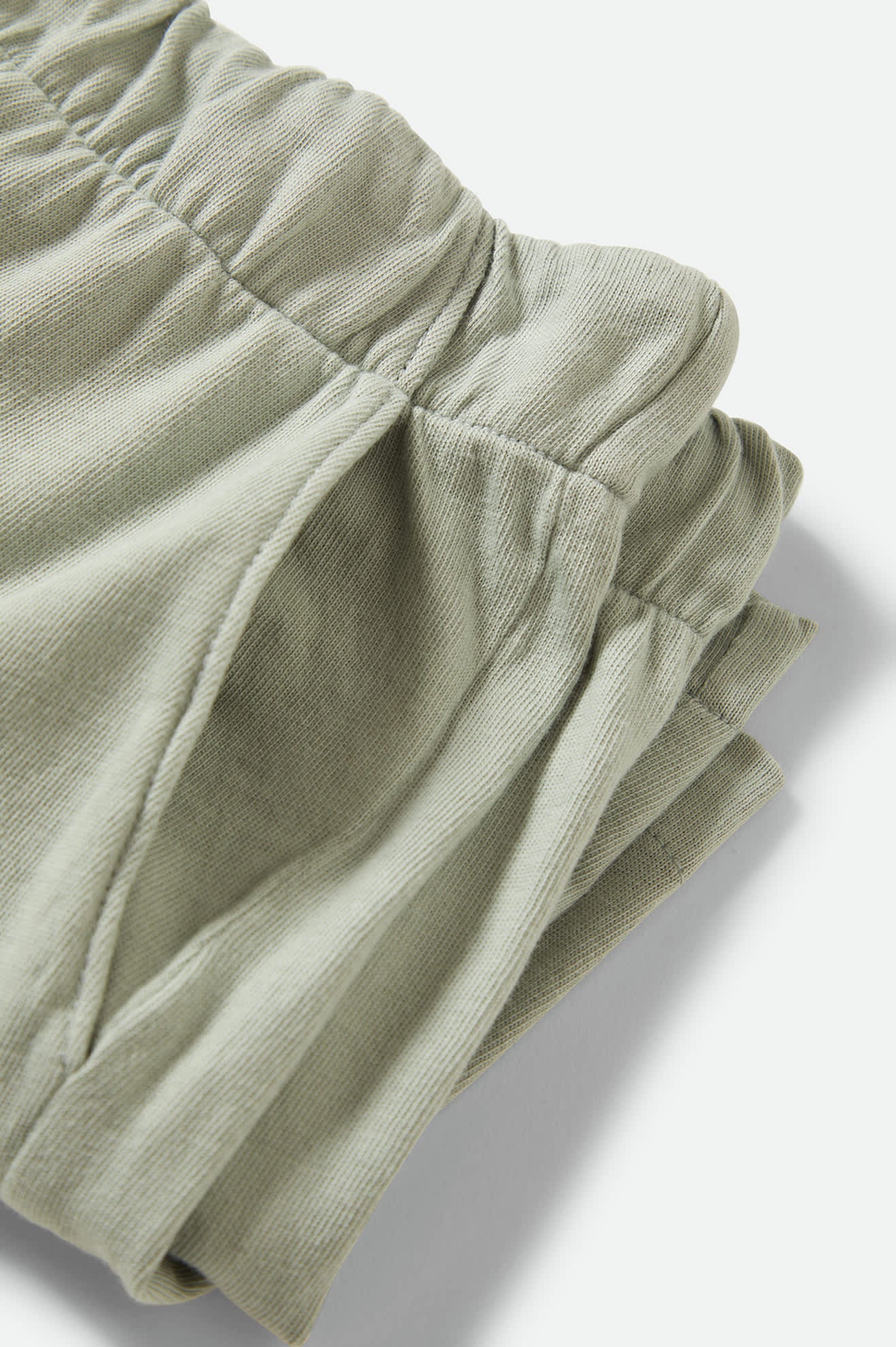 
       Women&#39;s Carefree Organic Garment Dyed Lounge Short in the color Sage Green - Additional Laydown image
     