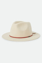 Unisex Wesley Fedora in the color Wax Paper/Red Earth - Front Product View