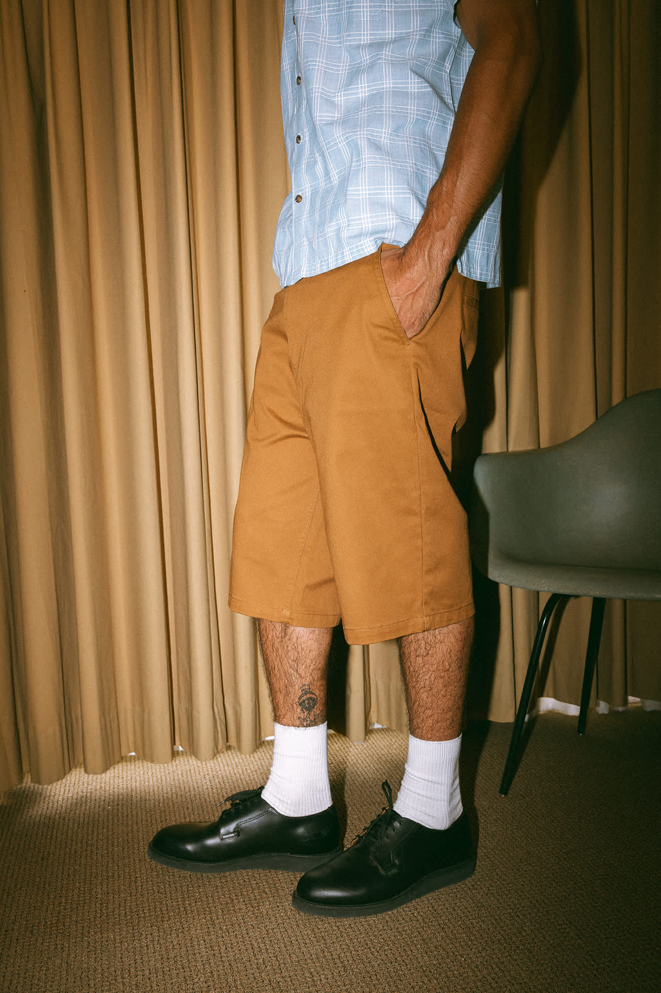 Men's Choice Chino Baggy Short in the color Washed Copper - Men's Lifestyle image