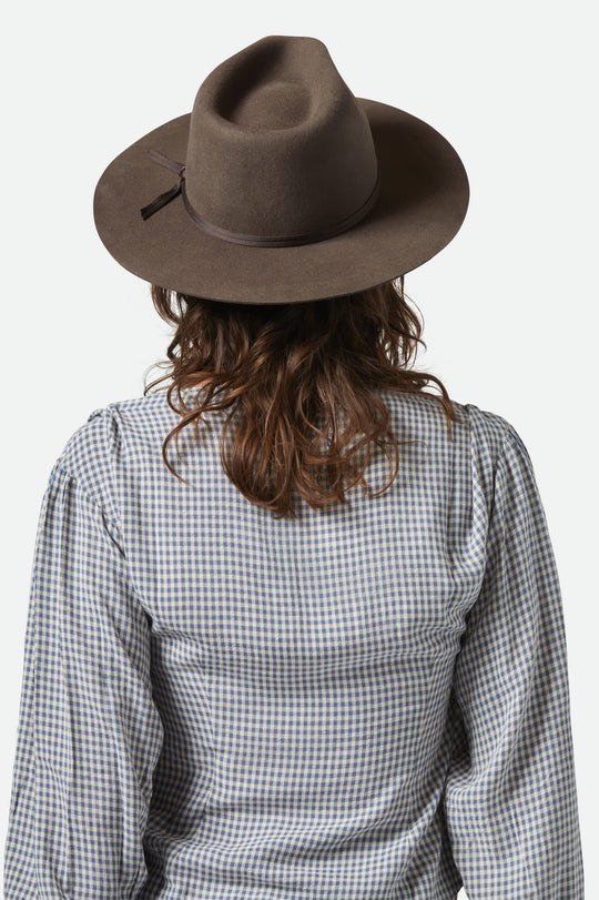 
       Unisex Cohen Cowboy Hat in the color Brown - Women&#39;s Back View
     