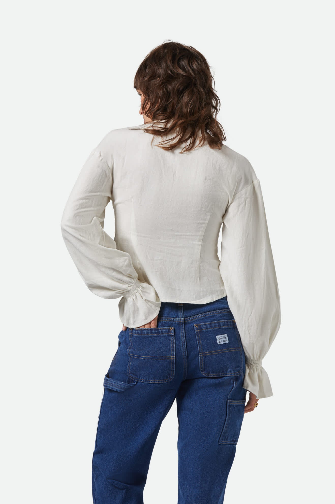 
       Women&#39;s The Meadow Blouse in the color Off White - Women&#39;s Back View
     