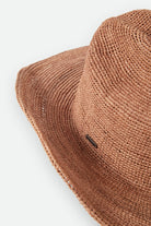 Women's Odessa Straw Packable Cowboy Hat in the color Italian Clay - Additional Laydown image