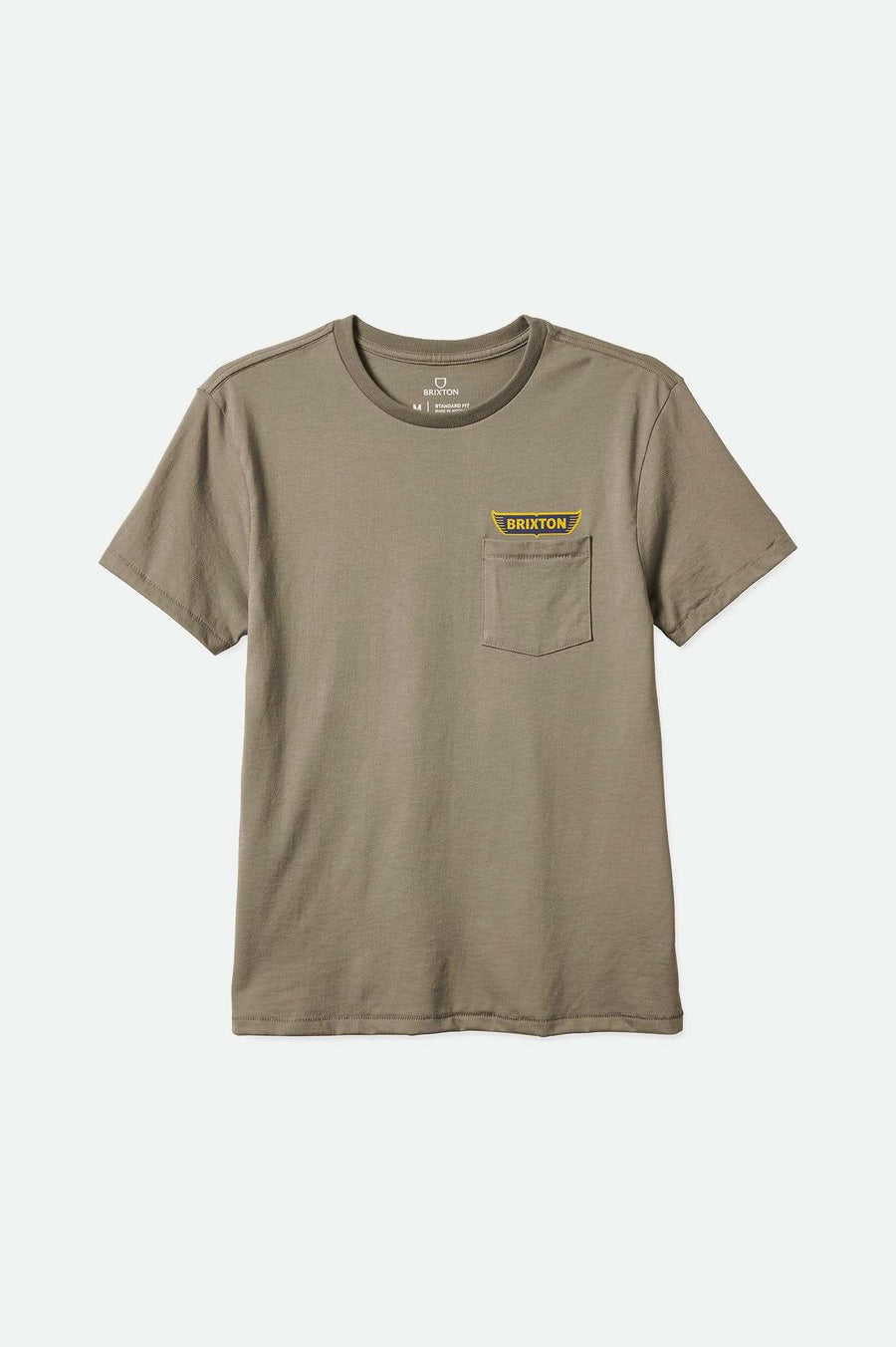 
       Brixton Men&#39;s Graves S/S Pocket T-Shirt - Oatmeal | Main
     