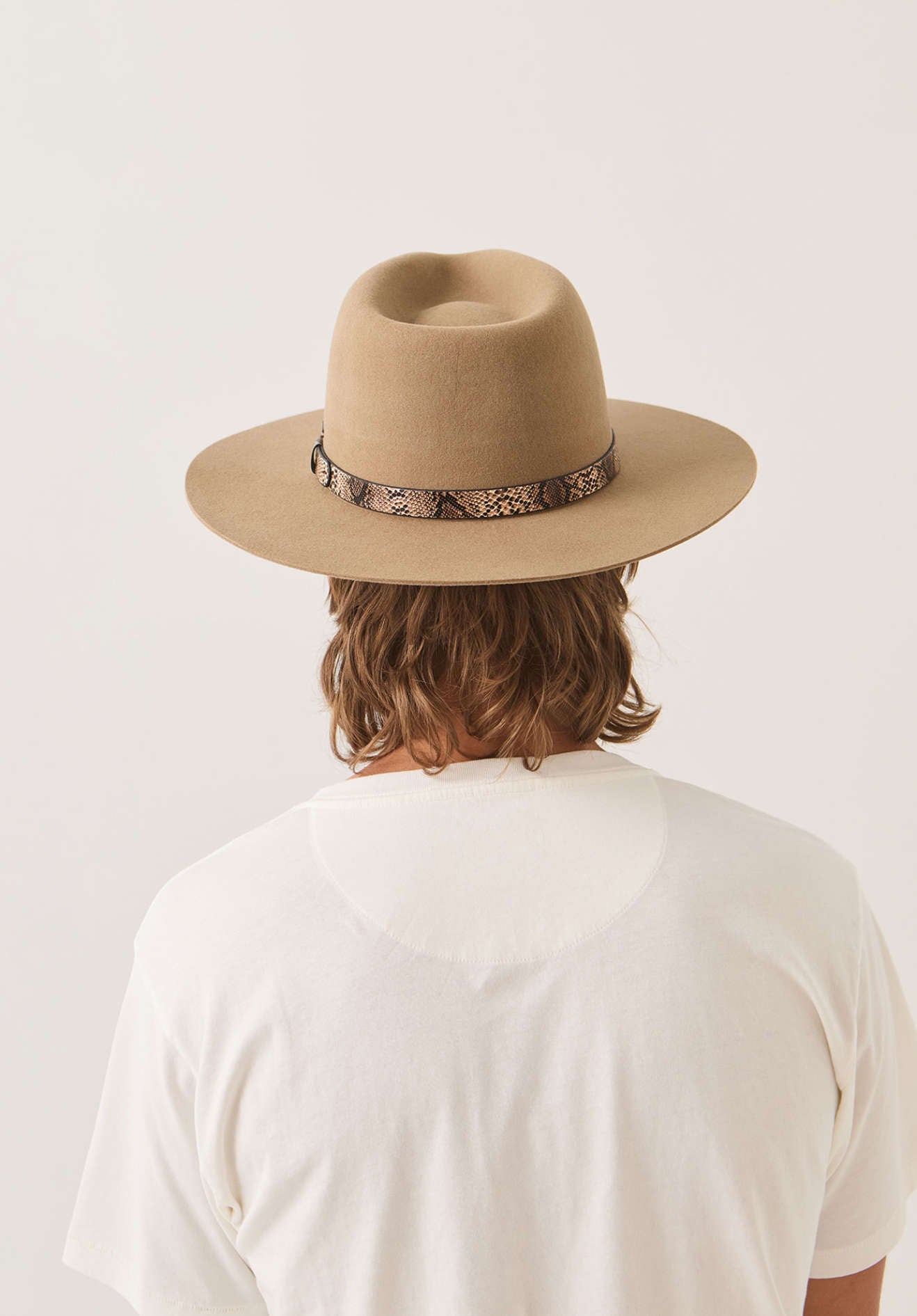 Unisex Sonoran Cowboy Hat in the color Khaki - Men's Back View