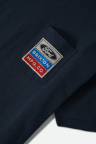 Men's Ford Service Dept Pocket T-Shirt in the color American Navy - Additional Laydown image