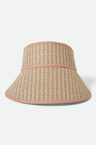Women's Newport Straw Visor in the color Italian Clay/Natural - Additional Laydown image