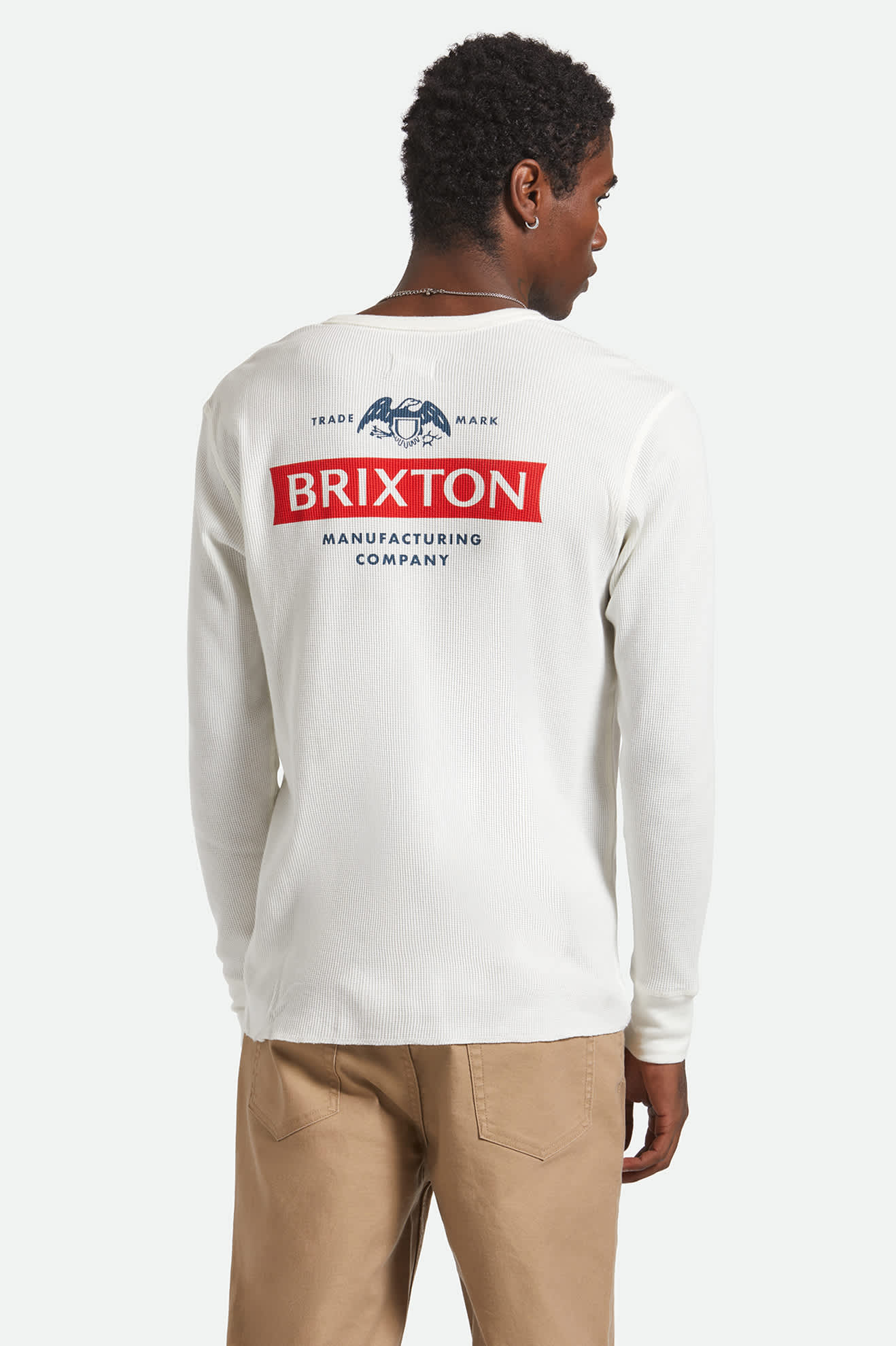 Men's Altered Threads L/S Thermal in the color Off White - Men's Side View