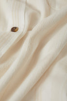 Men's Charter Stripped Dobby Short Sleeve Shirt in the color Off White - Additional Laydown image