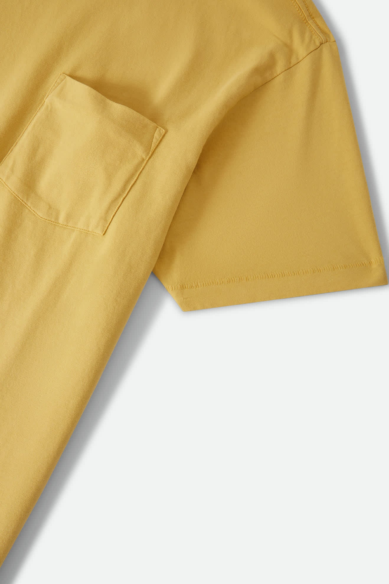 Men's Brixton Baseline Pocket T-Shirt in the color Dusted Ochre Vintage Wash - Additional Laydown image