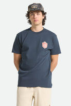 Men's Lone Star Desertscape Short Sleeve Standard T-Shirt in the color Navy - Men's Front View