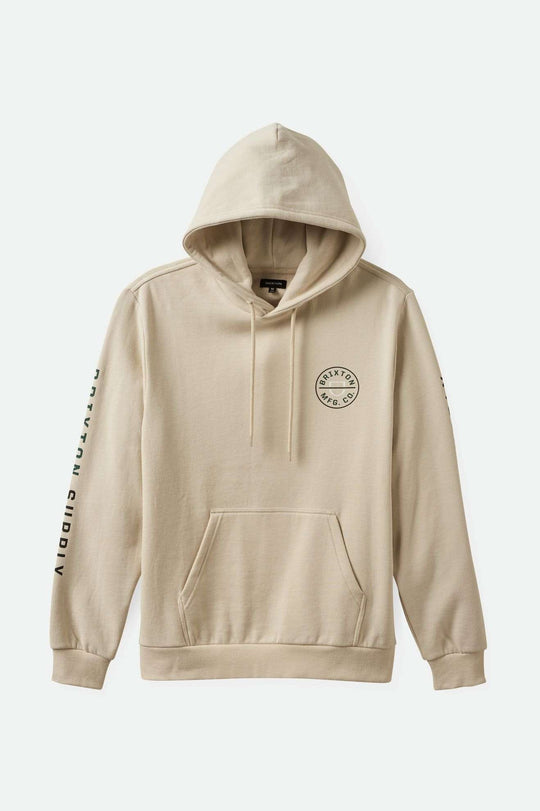 
       Brixton Men&#39;s Crest Hoodie - Beige/Black/Pine Needle | Main
     