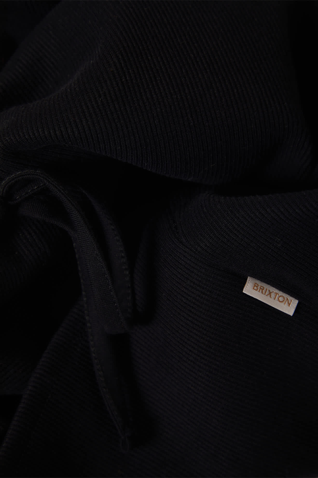 Women's Ribbed Cinch Mini Dress in the color Black/Off White - Additional Laydown image