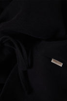 Women's Ribbed Cinch Mini Dress in the color Black/Off White - Additional Laydown image