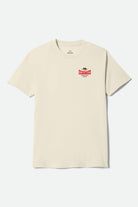 Men's Pinnacle Short Sleeve Shirt in the color Cream - Front Product View