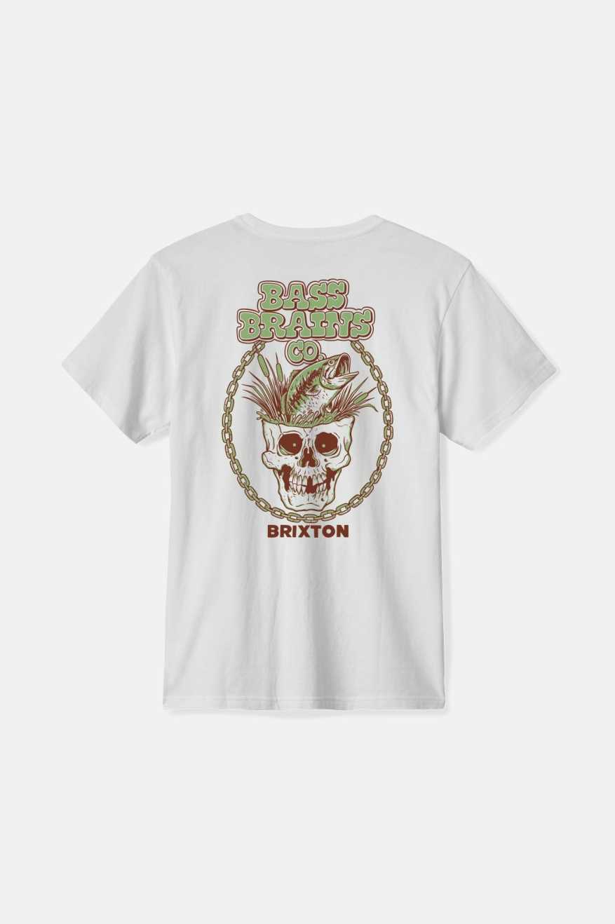 
       Brixton Bass Brains Skull S/S Standard T-Shirt - White
     