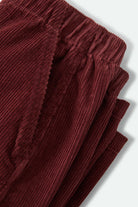 Women's Utility Everyday Barrel Pant in the color Wild Ginger Cord - Additional Laydown image