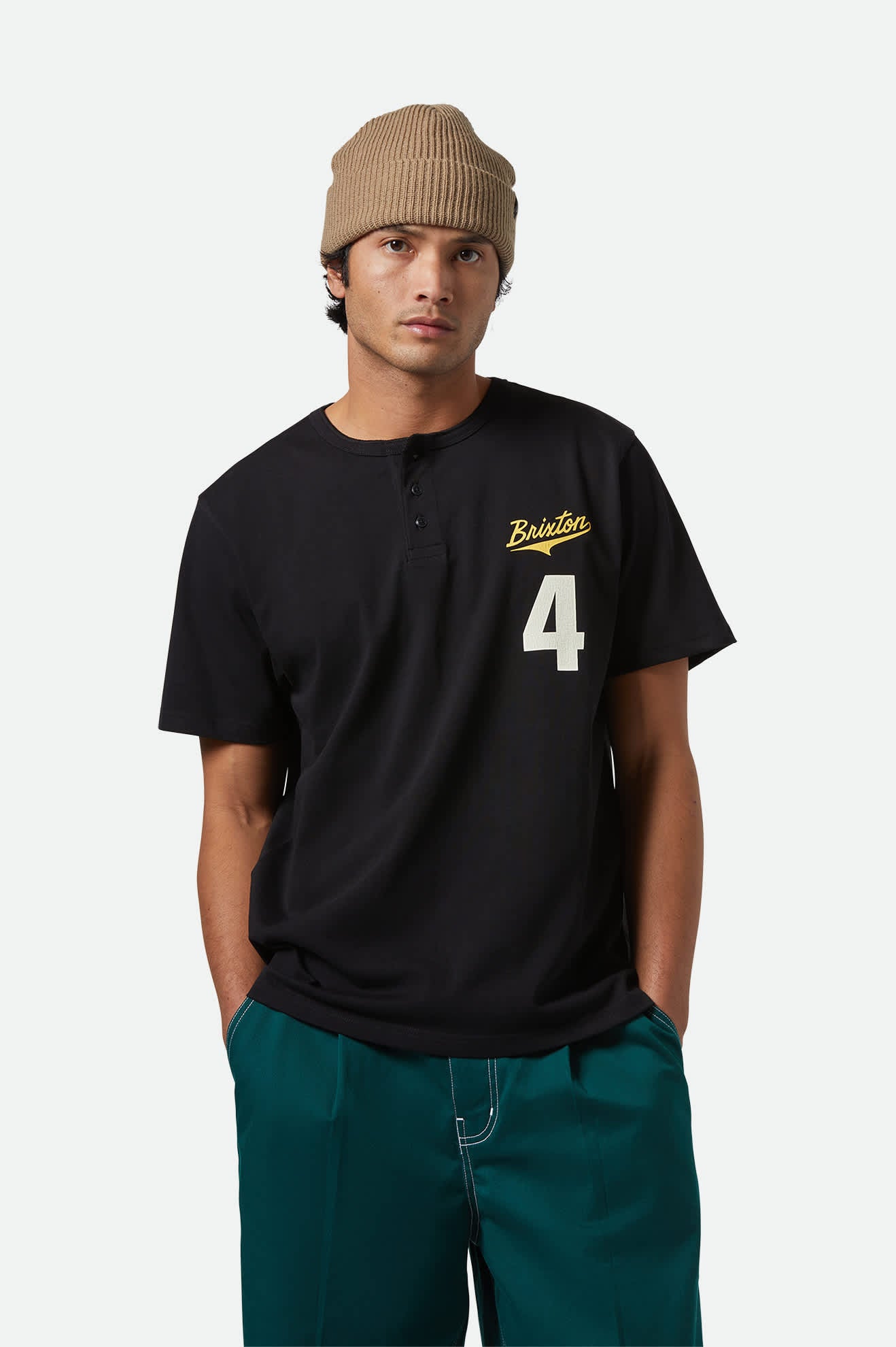 
       Men&#39;s The League Baseball T-Shirt in the color Black/Black - Men&#39;s Front View
     