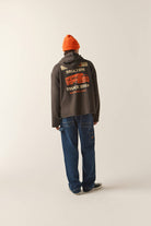 Men's 76 Chopped Hoodie in the color Washed Black - Additional Fit image