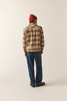 Men's Bowery Heavyweight Flannel in the color Pinecone Brown/Whitecap - Additional Fit image