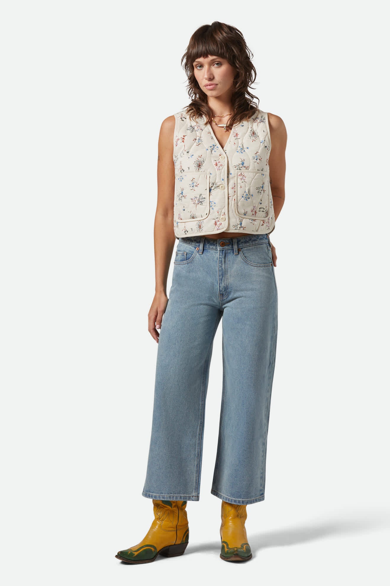 
       Women&#39;s Margo Cropped 5-Pocket Pant in the color Light Denim - Women&#39;s Front View
     