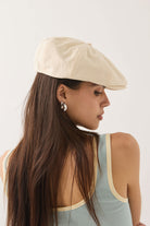 Unisex Brood Newsboy Cap in the color Egret White - Additional Fit image