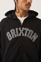 Men's Dugout Zip Hood Fleece in the color Black/Grey - Additional Fit image