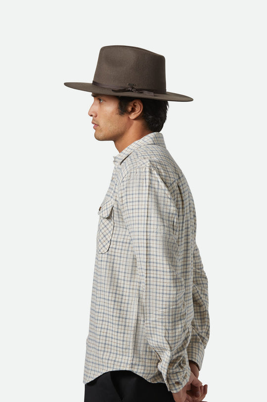 
       Unisex Cohen Cowboy Hat in the color Brown - Men&#39;s Side View
     