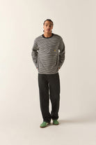 Men's Century Knit Top in the color Heather Grey Stripe - Additional Fit image