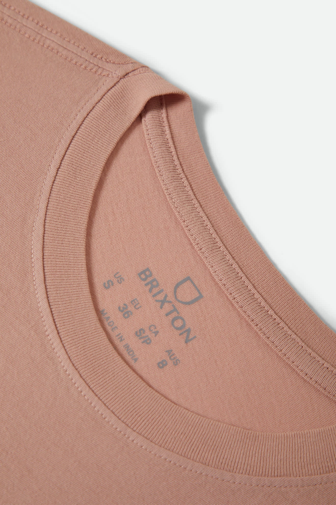 Women's Pony Club Slim Crew T-Shirt in the color Silver Pink - Additional Laydown image