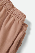 Women's Carefree Organic Garment Dye Lounge Short in the color Silver Pink - Additional Laydown image