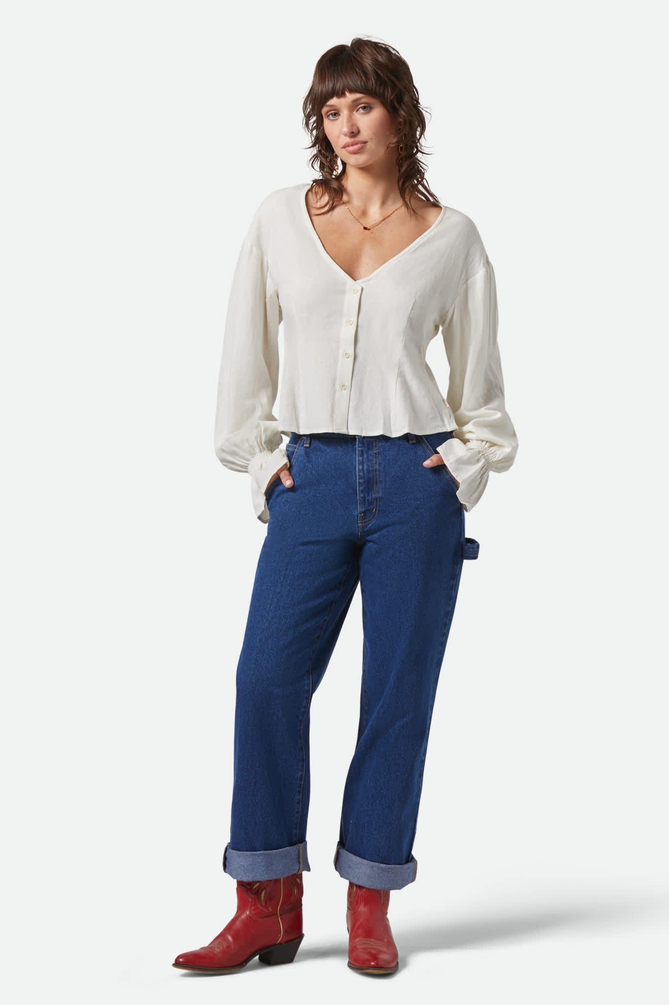 
       Women&#39;s The Meadow Blouse in the color Off White - Women&#39;s Featured View
     