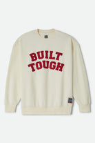 Women's Ford Built Tough Crew Fleece in the color Wimbledon White - Front Product View