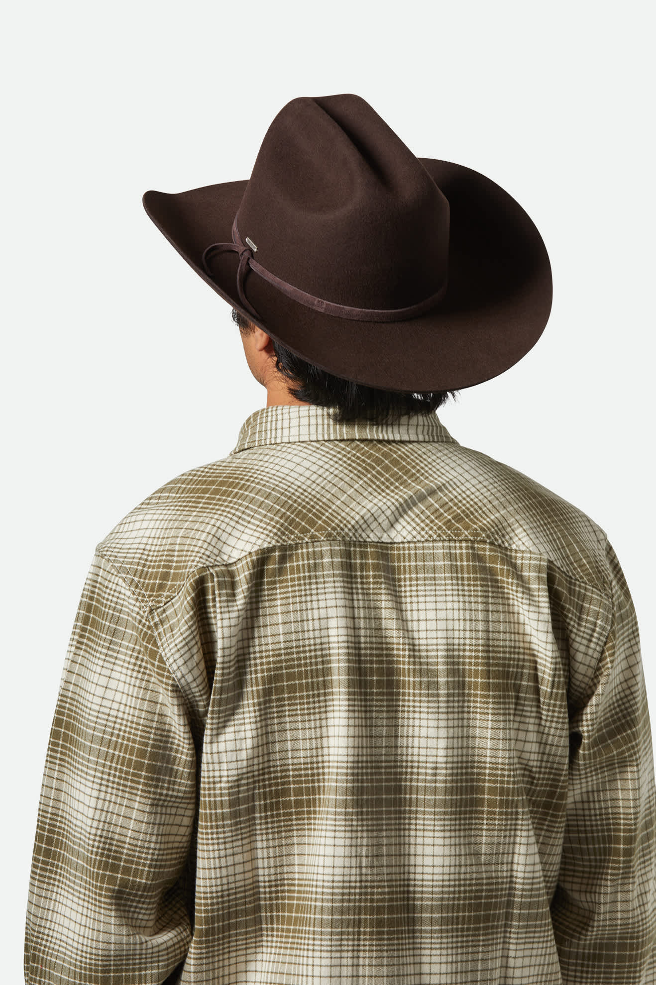 
       Unisex Laredo Cowboy Hat in the color Dark Brown - Men&#39;s Back View
     