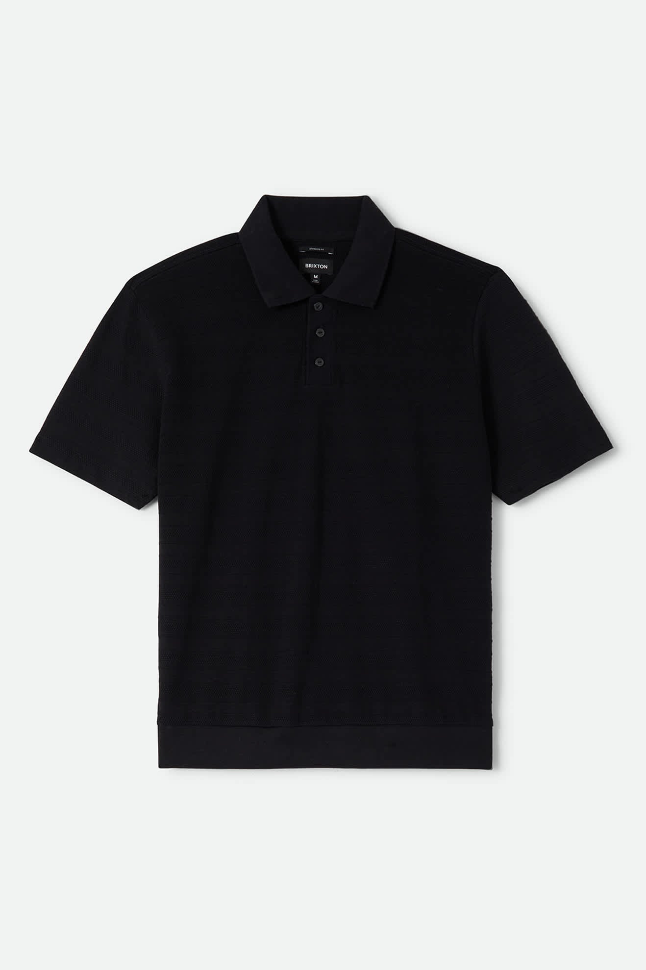 Men's Stereo Polo in the color Black - Front Product View