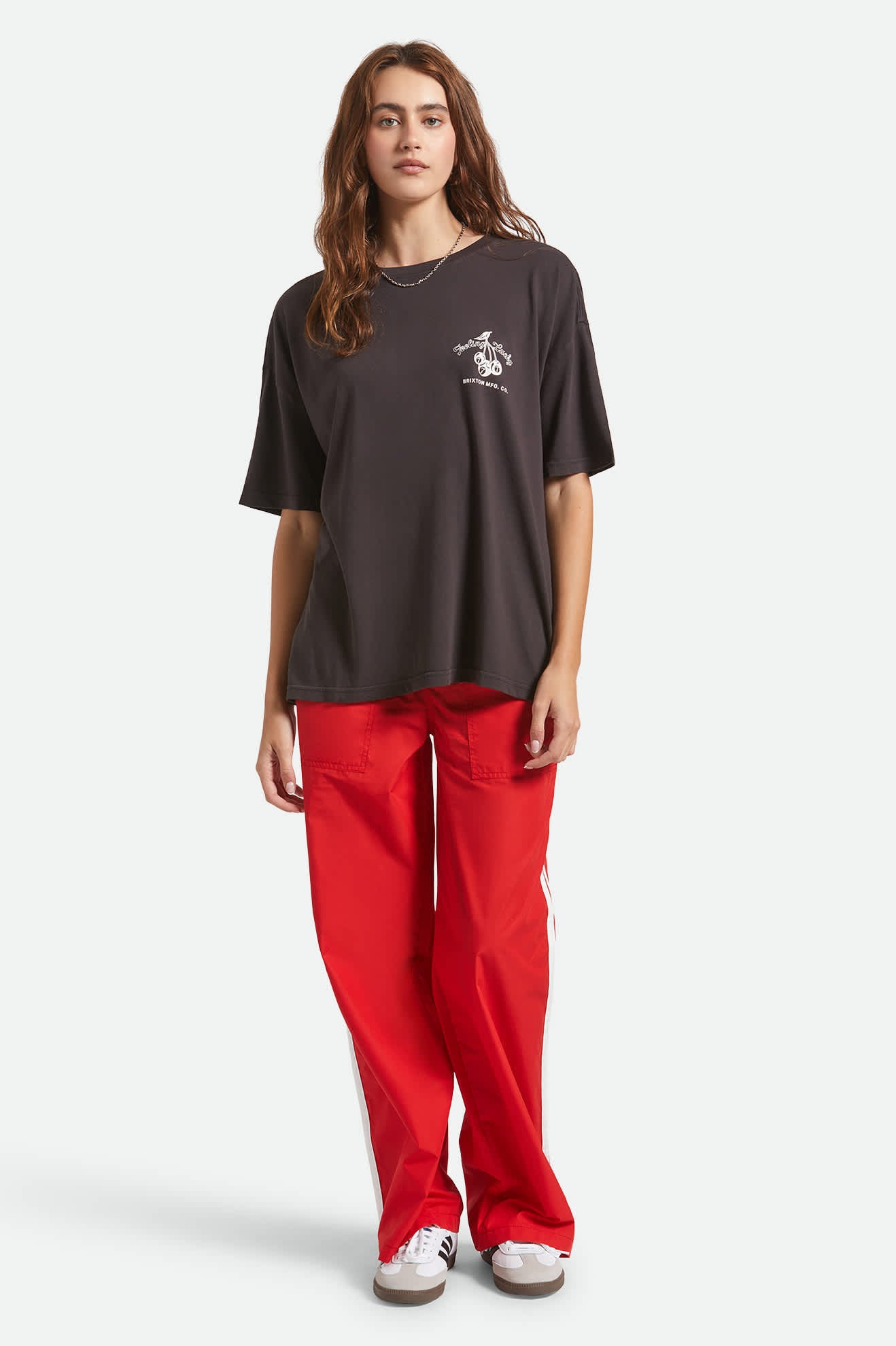Women's Feeling Lucky Oversized Boyfriend T-Shirt in the color Black - Additional Fit image