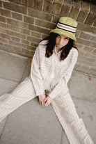 Unisex Redding Knit Packable Hat in the color Green Multi Stripe - Women's Lifestyle image