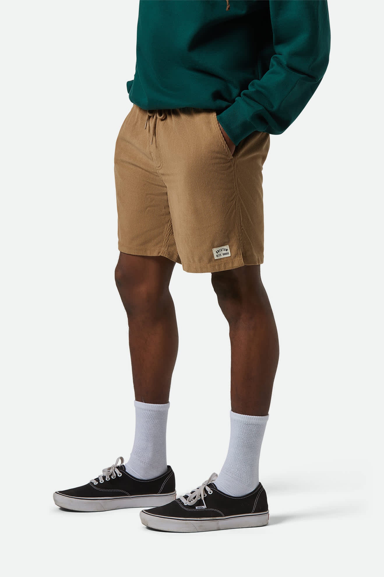 
       Men&#39;s Everyday Corduroy Short in the color Khaki - Men&#39;s Front View
     