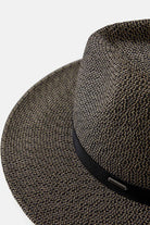Women's Carolina Straw Packable Travel Hat in the color Black/Natural - Additional Laydown image