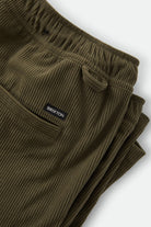 Men's Everyday Corduroy Short in the color Dark Olive - Additional Laydown image