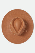 Women's Porto Straw Fedora in the color Italian Clay - Additional Laydown image