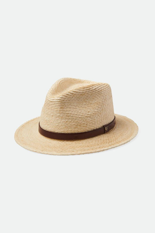 
       Brixton Messer Straw Fedora - Natural/Brown
     