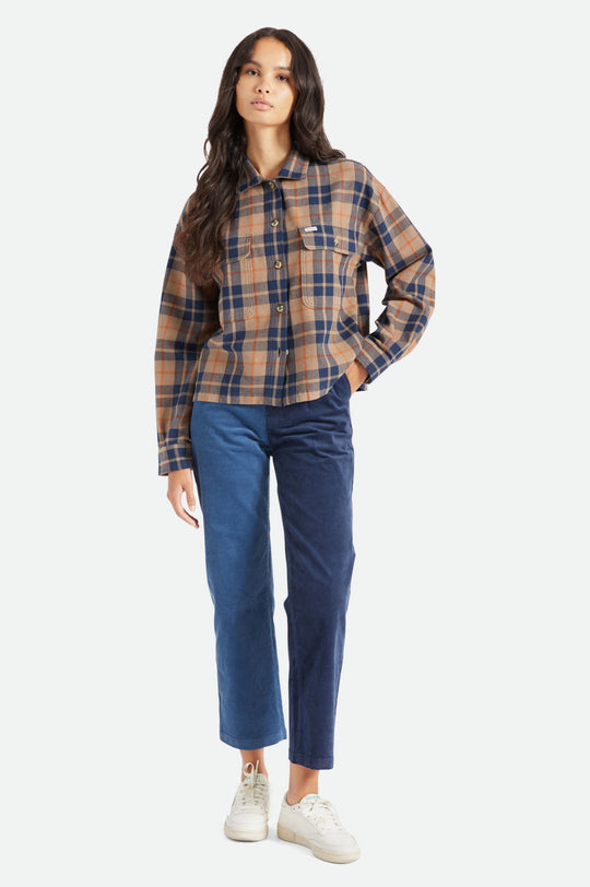 
       Brixton Bowery Women&#39;s L/S Flannel - Pine Bark
     